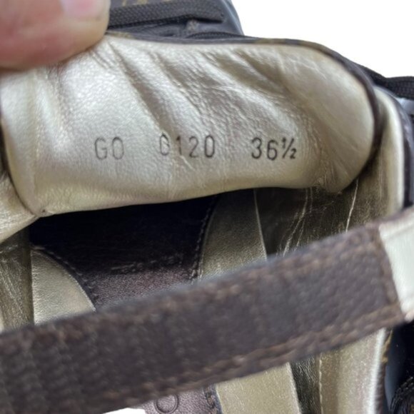 Authentic Louis Vuitton Sneakers Monogram Shoes Women Size EU 36.5 - Picture 10 of 16